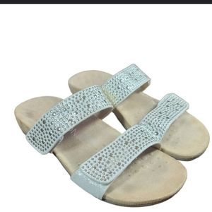 Vionic Samoa Slide Sandals with Gold Accents Size 9